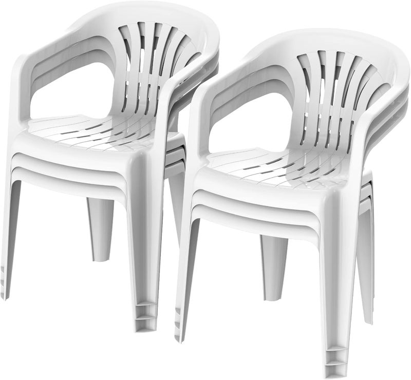 Cosmoplast Set of 6 Duchess Armchair, White - Image 2